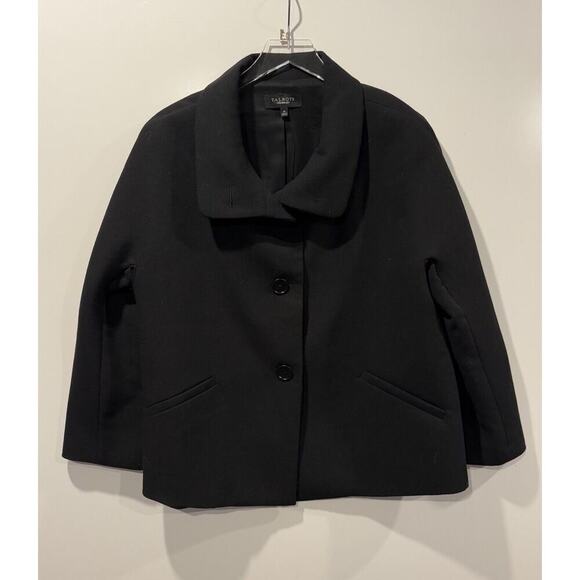 Talbots Black Jackie Wool Blend Blazer Suit Jacket Career Womens Size 14 - Picture 1 of 6